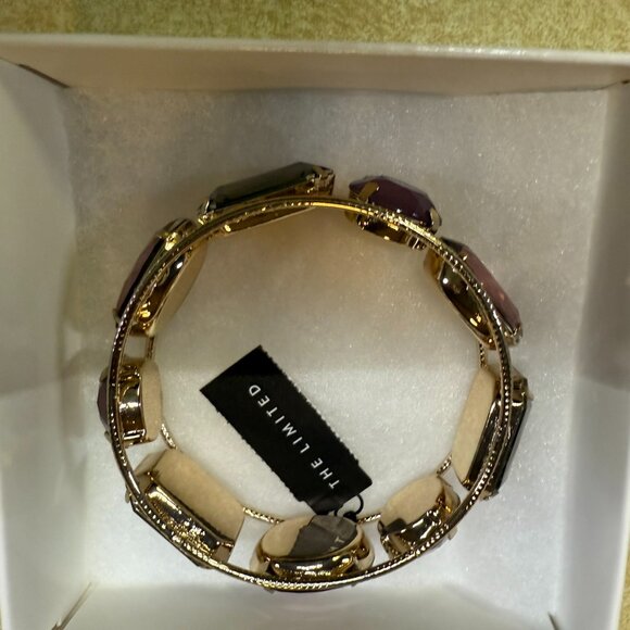 The Limited Large Stone Bangle - Gold Toned - Picture 3 of 3